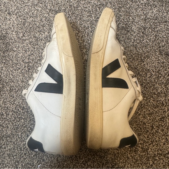 Veja Esplar Leather Sneakers White Black Women’s 7 Low Top - Picture 4 of 11